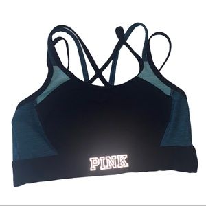 Pink Ultimate Blue Sport Bra Small Victoria Secret